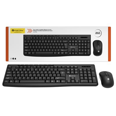Intekview Ensemble clavier bilingue et souris sans fil