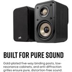 POLK ES10 Compact satellite/surround Home Theater Speaker Black (Pair)