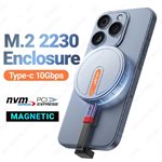 Boîtier SSD M.2 2230 NVMe magnétique USB-C avec Magsafe pour iPhone/Android/PC & Tablet , USB 3.2 10 Gbit/s (Externe) jusqu'à 2TO