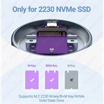 Boîtier SSD M.2 2230 NVMe magnétique USB-C avec Magsafe pour iPhone/Android/PC & Tablet , USB 3.2 10 Gbit/s (Externe) jusqu'à 2TO