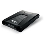 Disque dur externe ADATA HD650 1 To, robuste, avec revêtement en caoutchouc antichoc noir.