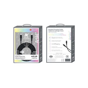 Artikl Durable Braided Charging Cable 4FT USBC-USBC Charcoal