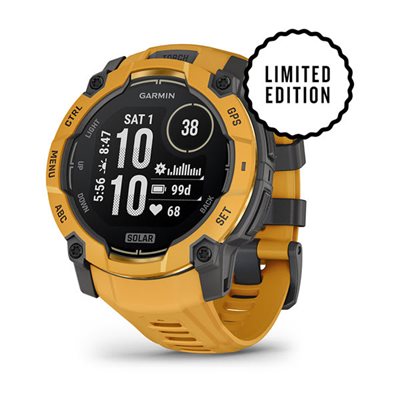 Garmin Instinct 3 – 50 mm, Solar Sunburst with Sunburst/Grey Band